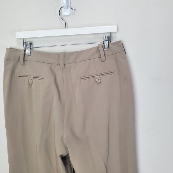 SANDRO Womens Pants 12 Capri Sportswear Tan High Rise Wide Leg Outdoor Hike Golf - Picture 7 of 9